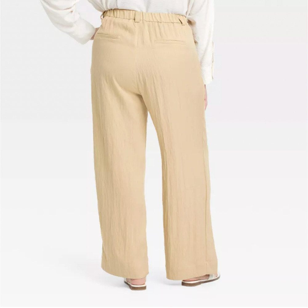 NWT A New Day Women's Beige High-Rise Straight Trousers Size 16 - Picture 2 of 11